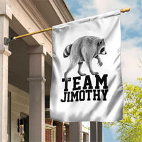 Team Jimothy Viral Seattle Raccoon Garden Flag Vintage Trash Panda Meme Graphic