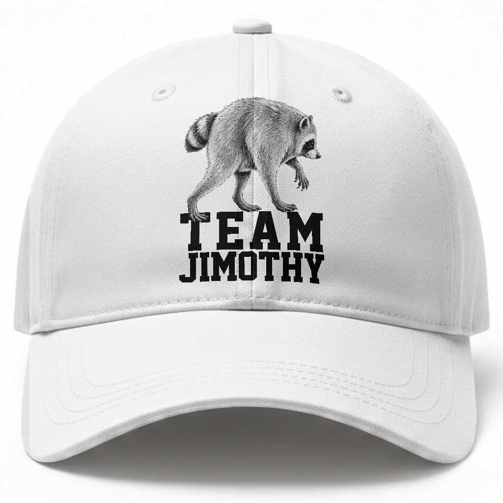 Team Jimothy Viral Seattle Raccoon Baseball Cap Vintage Trash Panda Meme Graphic