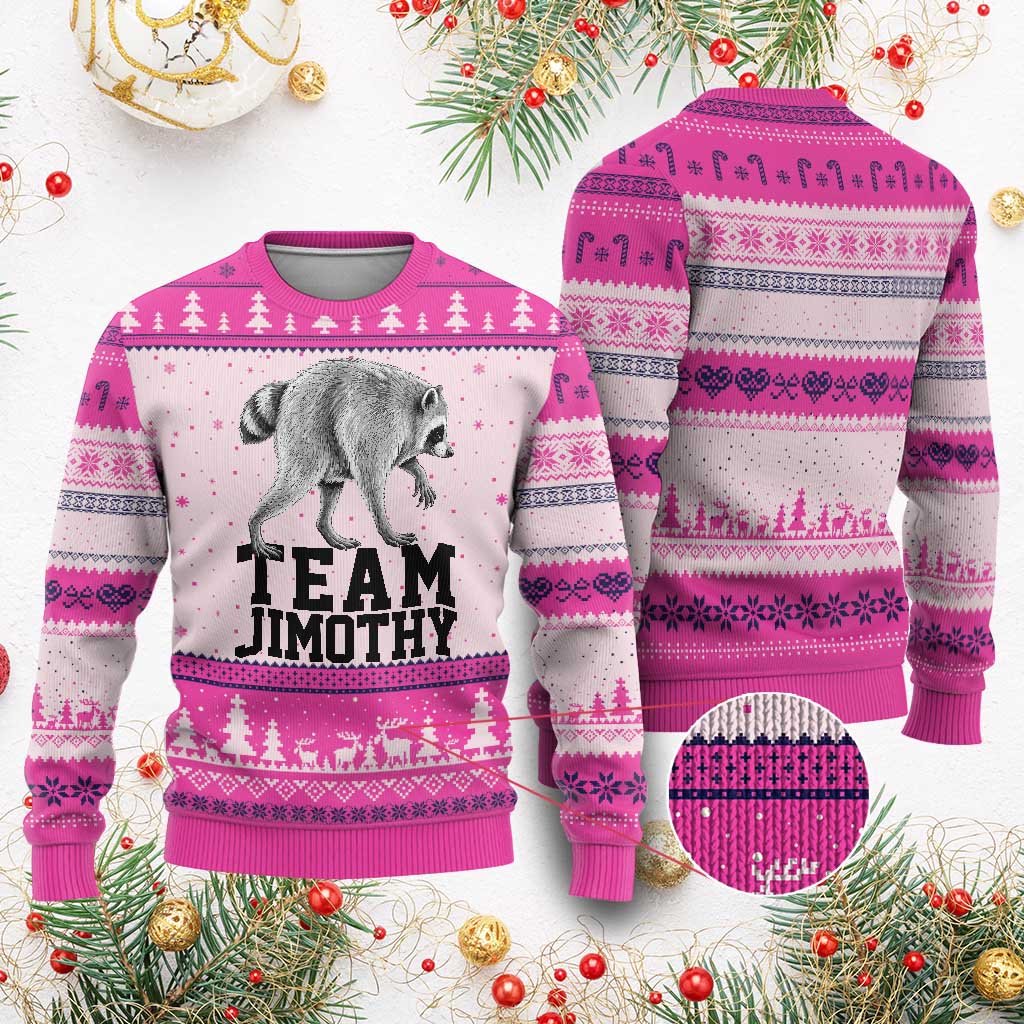 Team Jimothy Viral Seattle Raccoon Ugly Christmas Sweater Vintage Trash Panda Meme Graphic