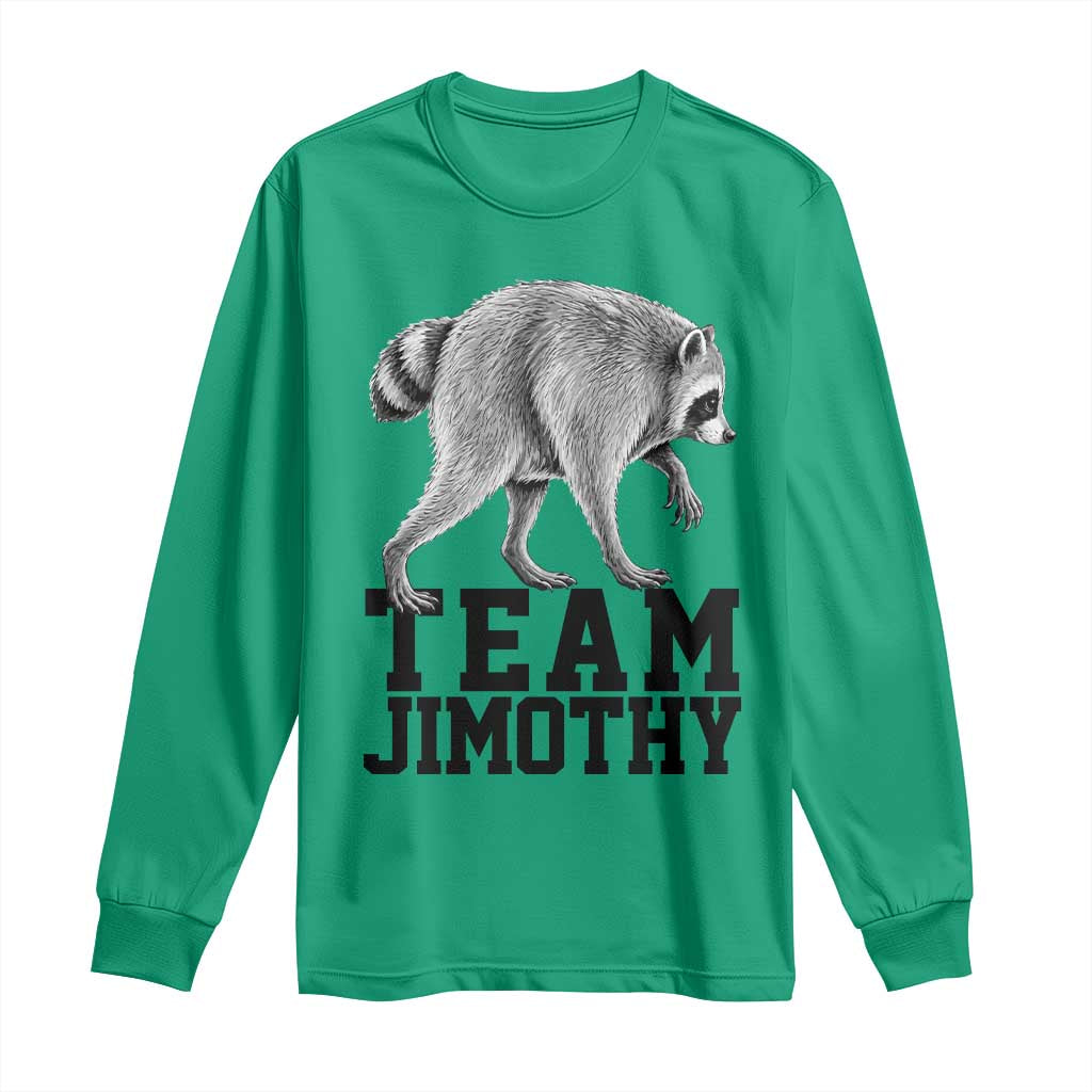 Team Jimothy Viral Seattle Raccoon Long Sleeve Shirt Vintage Trash Panda Meme Graphic