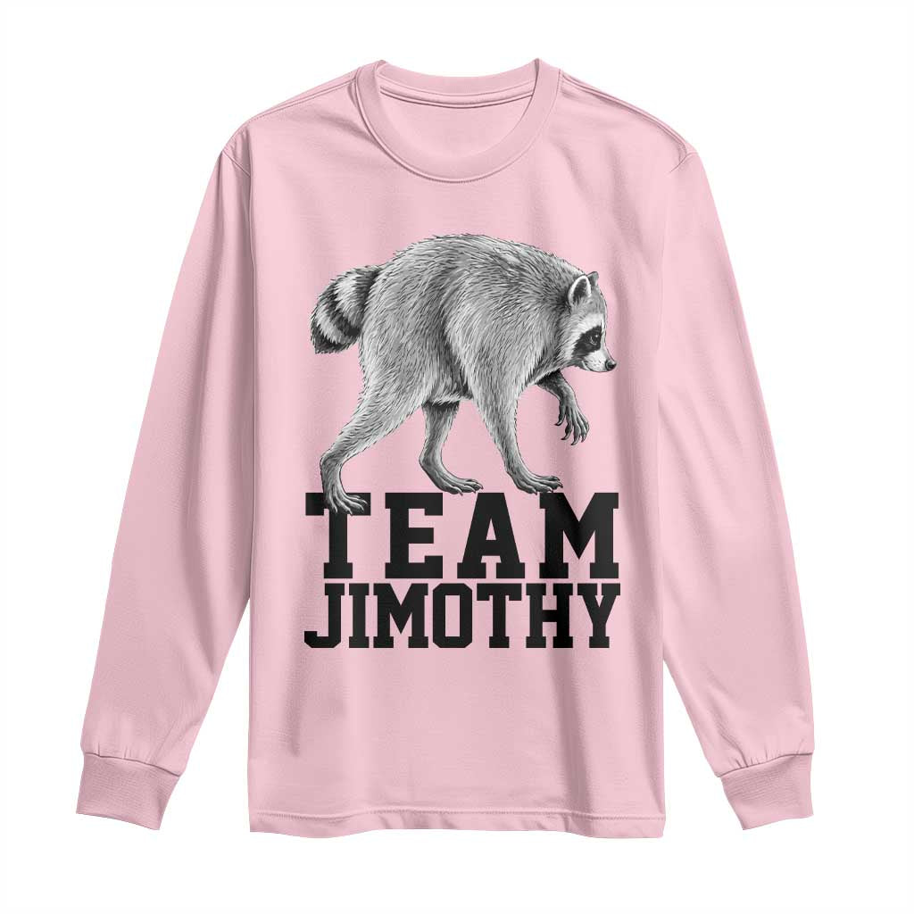 Team Jimothy Viral Seattle Raccoon Long Sleeve Shirt Vintage Trash Panda Meme Graphic