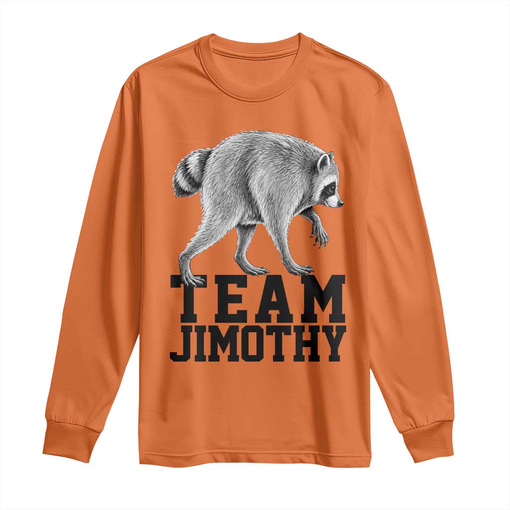 Team Jimothy Viral Seattle Raccoon Long Sleeve Shirt Vintage Trash Panda Meme Graphic