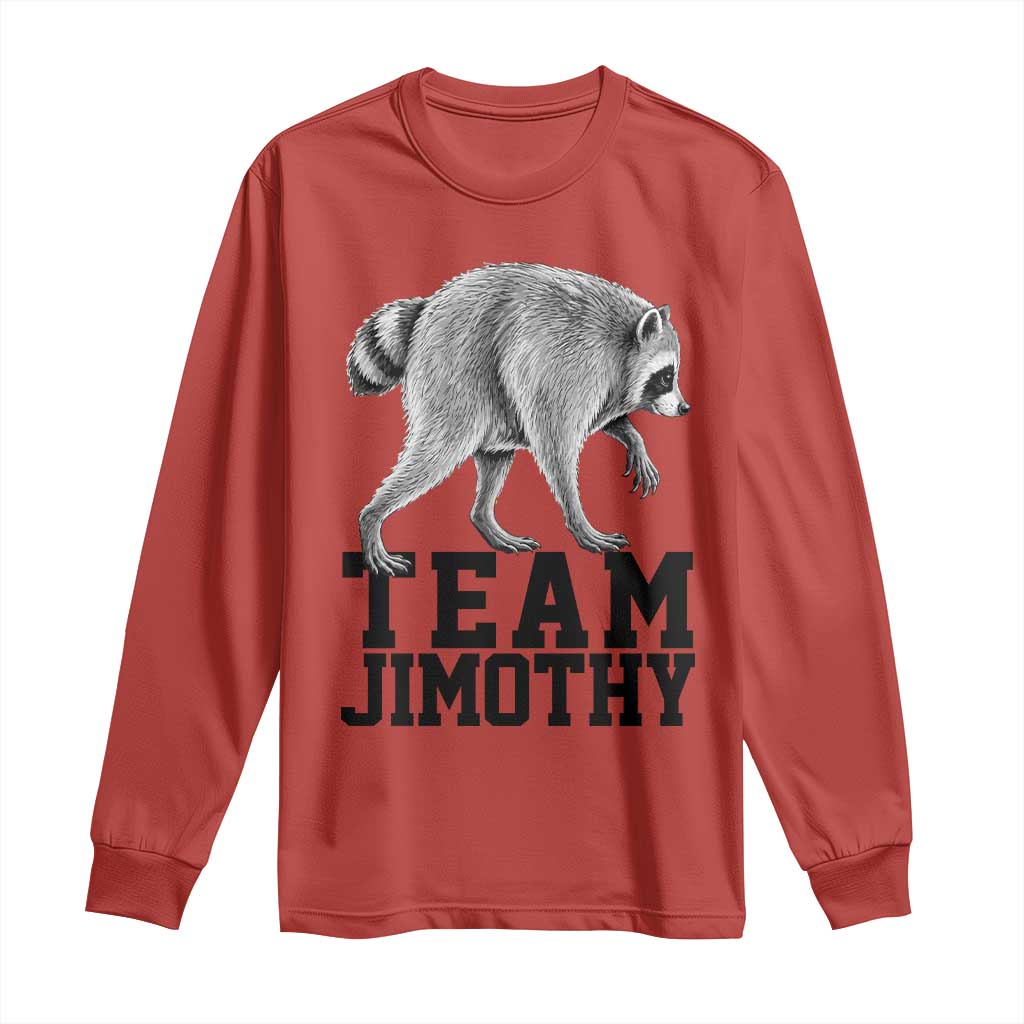 Team Jimothy Viral Seattle Raccoon Long Sleeve Shirt Vintage Trash Panda Meme Graphic