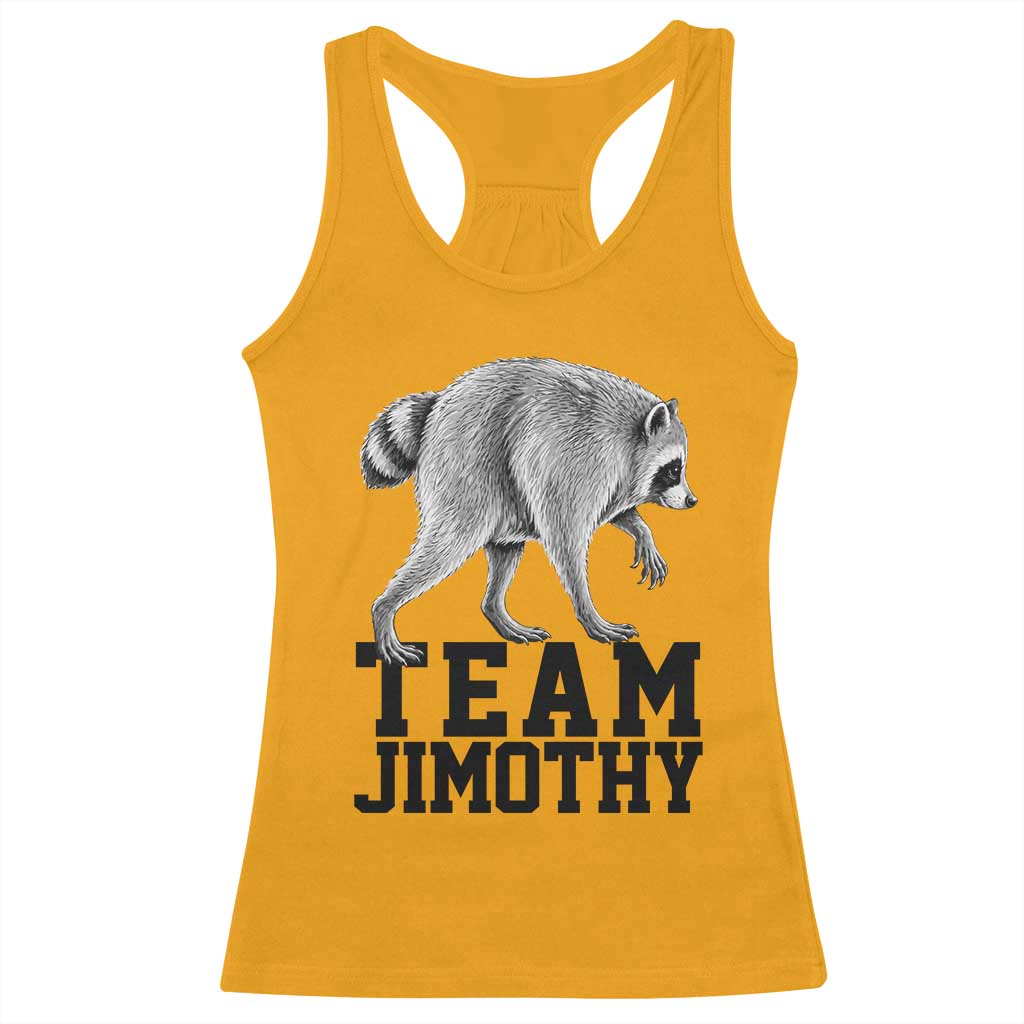 Team Jimothy Viral Seattle Raccoon Racerback Tank Top Vintage Trash Panda Meme Graphic