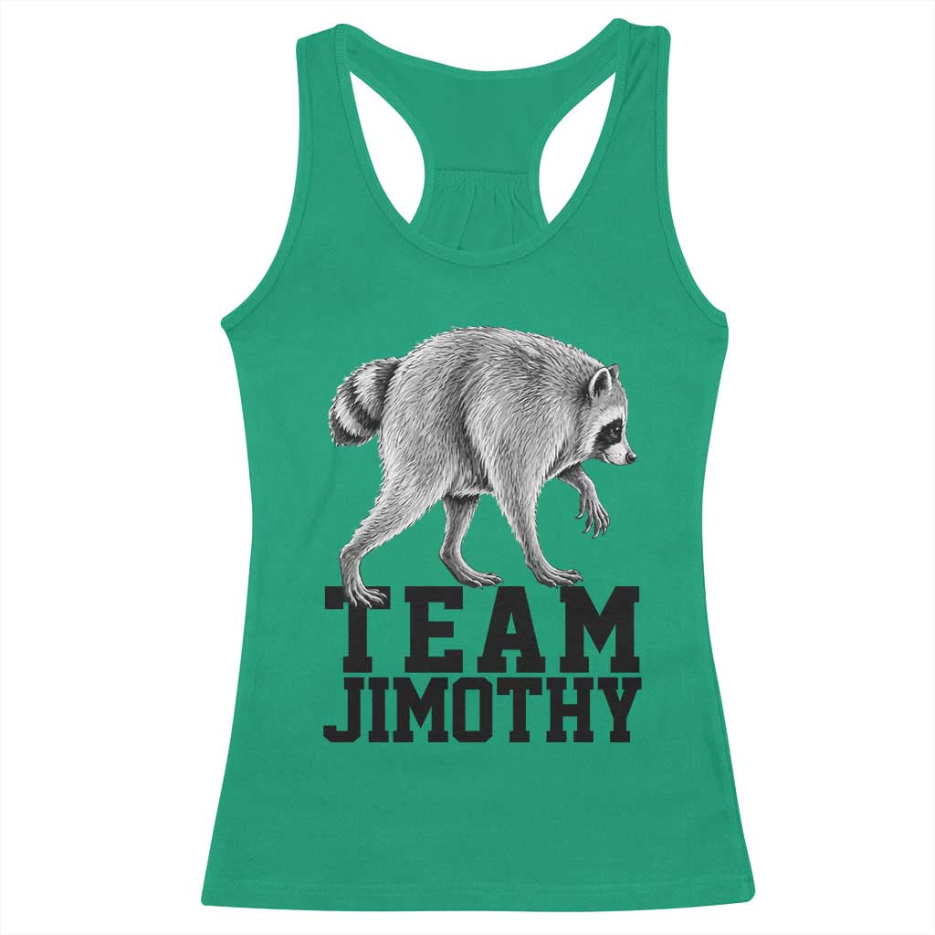 Team Jimothy Viral Seattle Raccoon Racerback Tank Top Vintage Trash Panda Meme Graphic