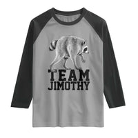 Team Jimothy Viral Seattle Raccoon Raglan Shirt Vintage Trash Panda Meme Graphic