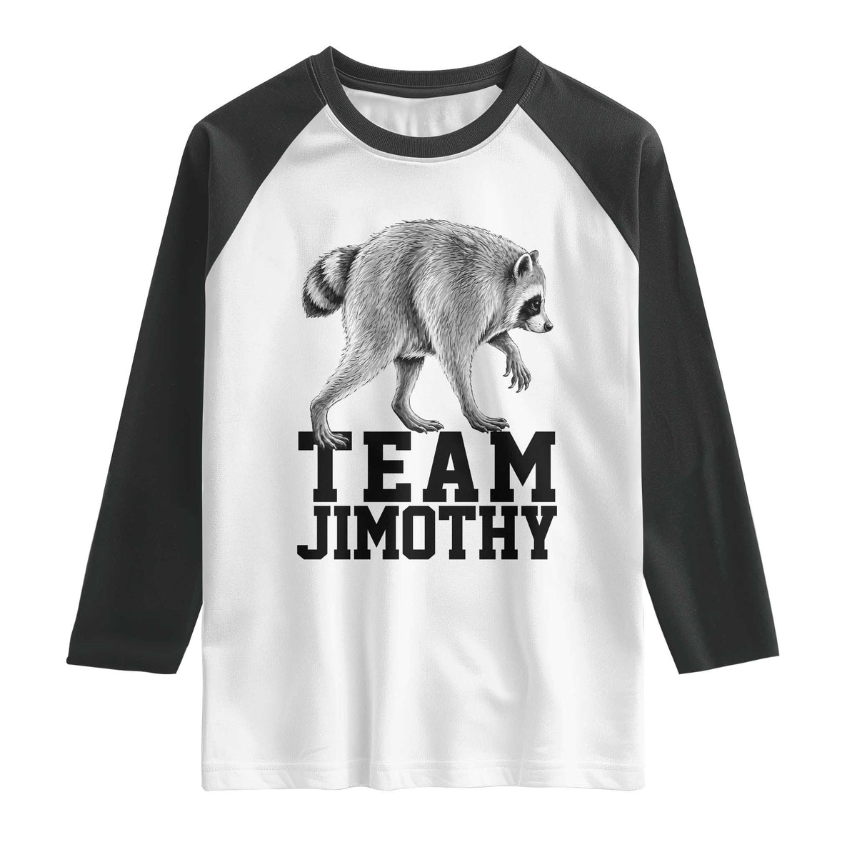 Team Jimothy Viral Seattle Raccoon Raglan Shirt Vintage Trash Panda Meme Graphic