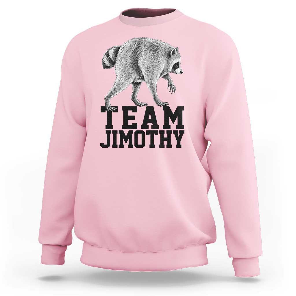 Team Jimothy Viral Seattle Raccoon Sweatshirt Vintage Trash Panda Meme Graphic