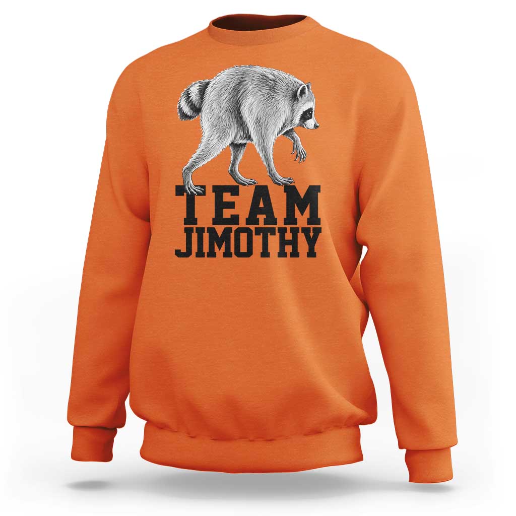 Team Jimothy Viral Seattle Raccoon Sweatshirt Vintage Trash Panda Meme Graphic