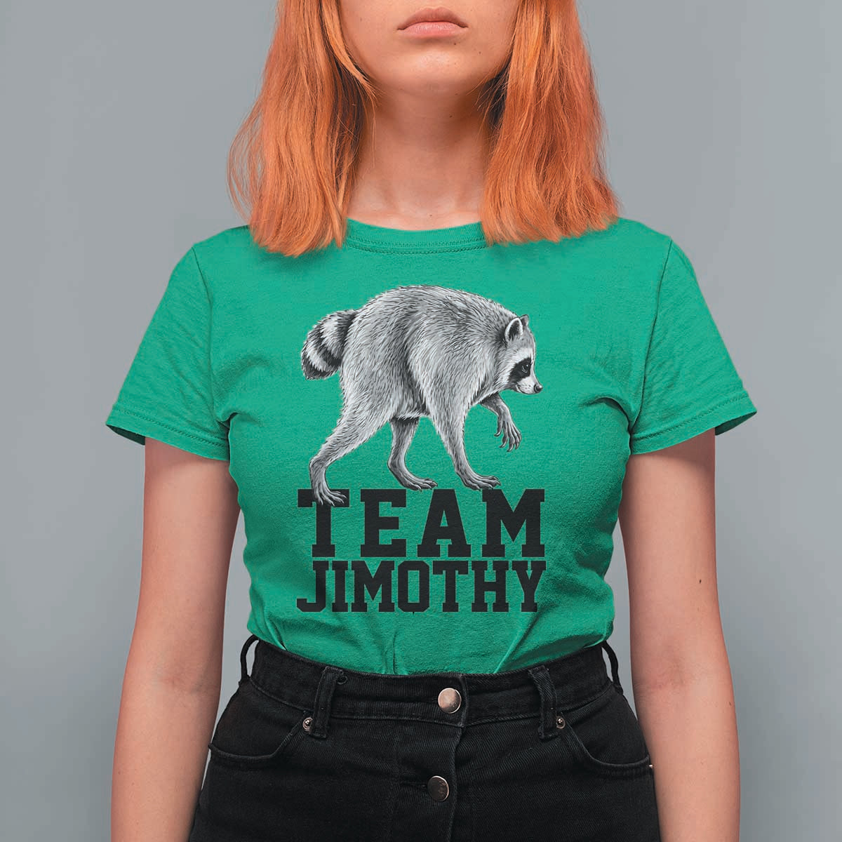 Team Jimothy Viral Seattle Raccoon T Shirt For Women Vintage Trash Panda Meme Graphic