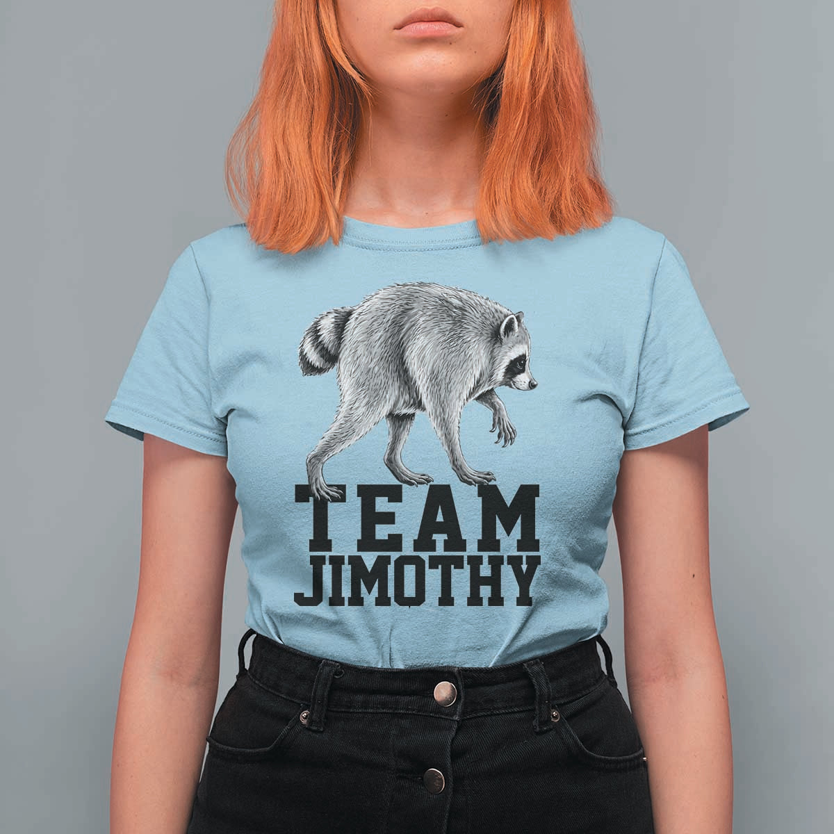 Team Jimothy Viral Seattle Raccoon T Shirt For Women Vintage Trash Panda Meme Graphic