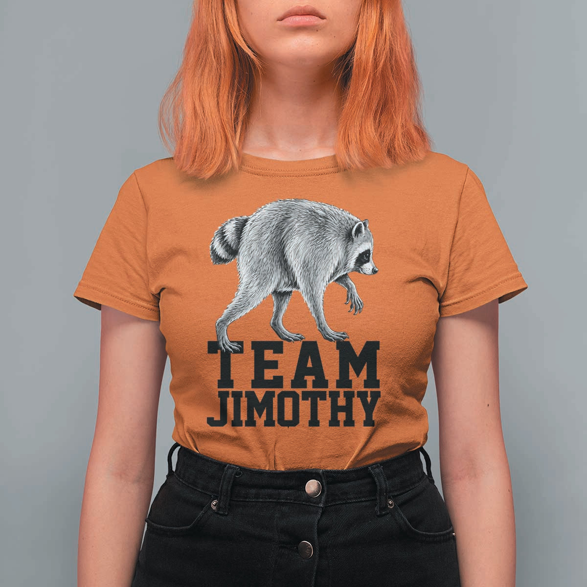 Team Jimothy Viral Seattle Raccoon T Shirt For Women Vintage Trash Panda Meme Graphic