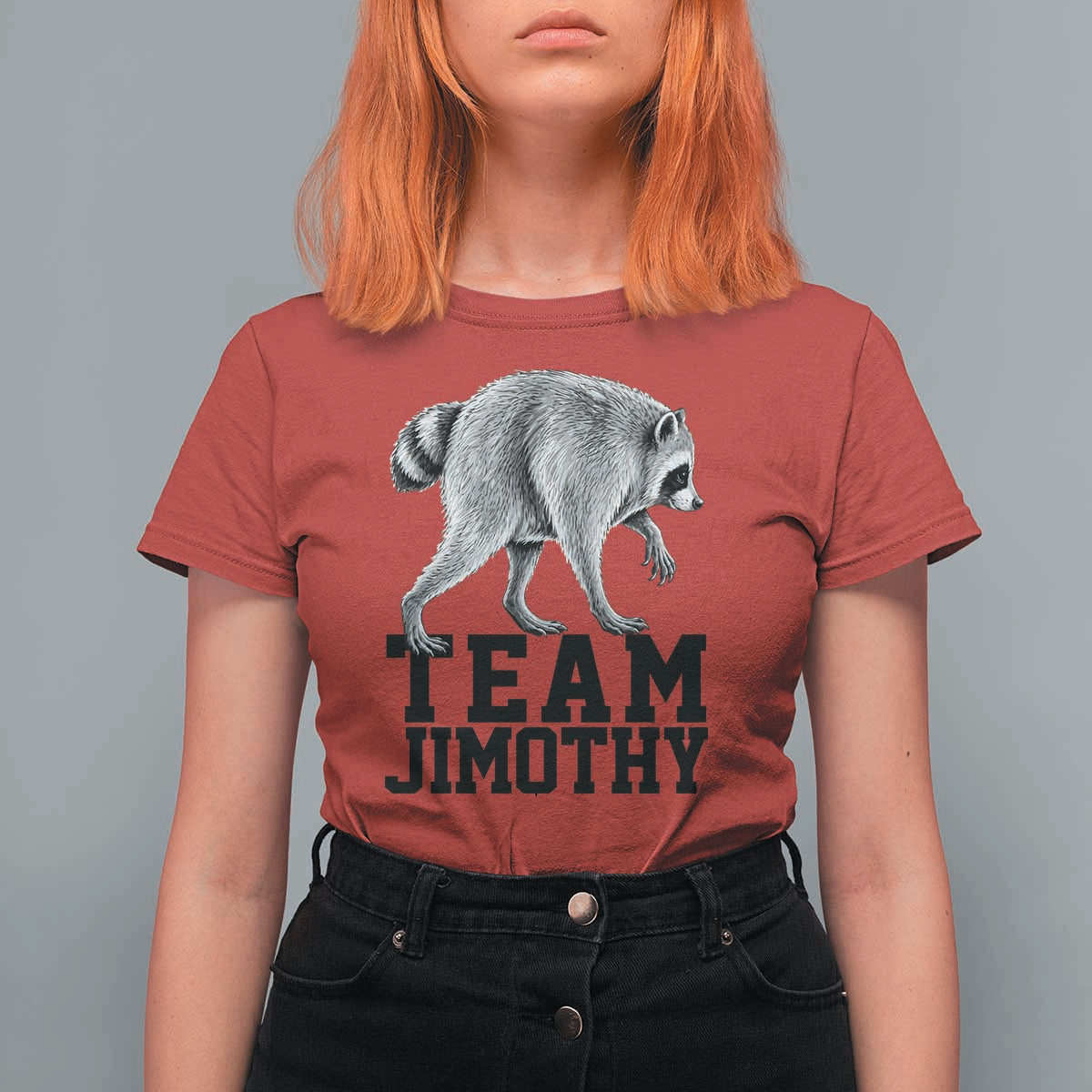 Team Jimothy Viral Seattle Raccoon T Shirt For Women Vintage Trash Panda Meme Graphic