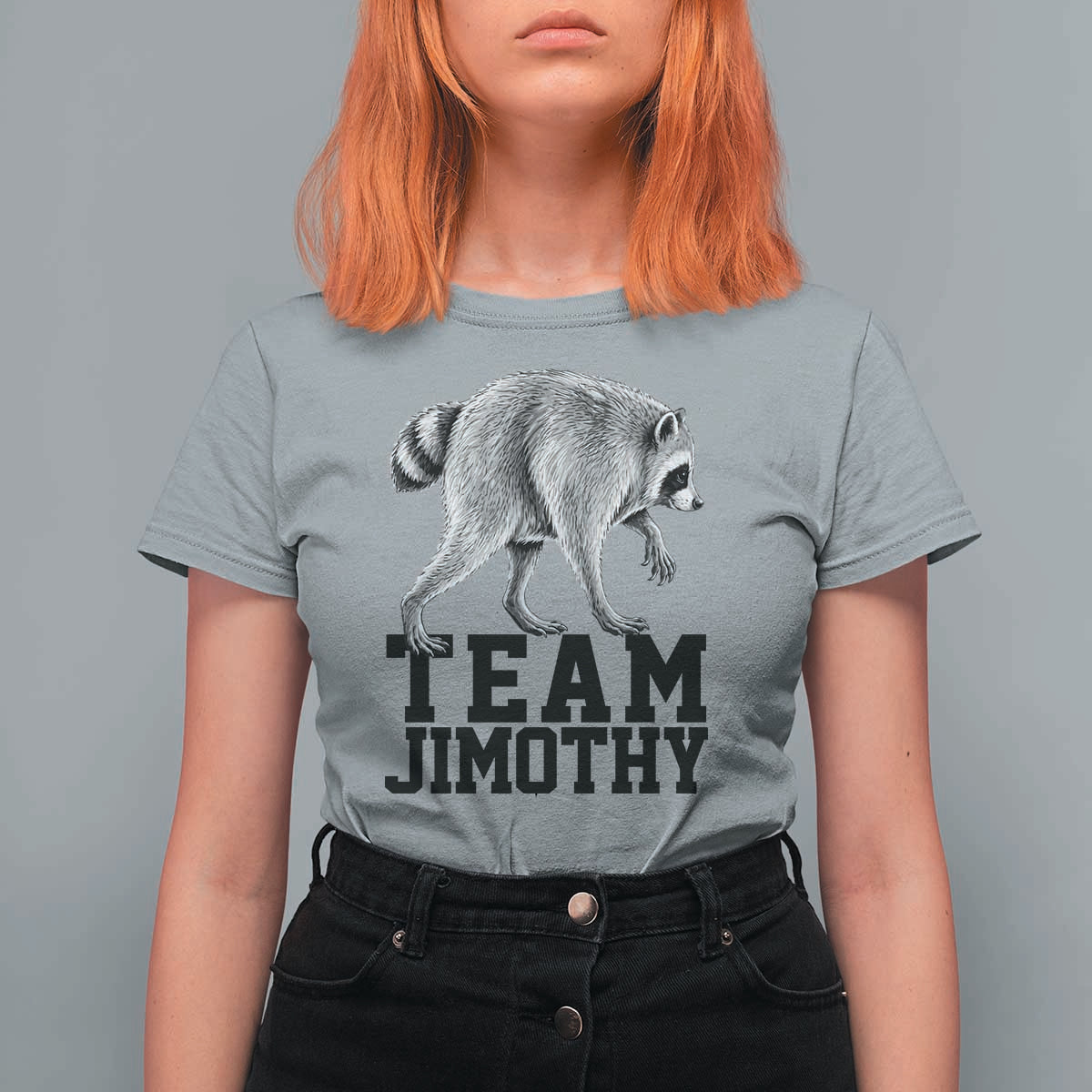 Team Jimothy Viral Seattle Raccoon T Shirt For Women Vintage Trash Panda Meme Graphic