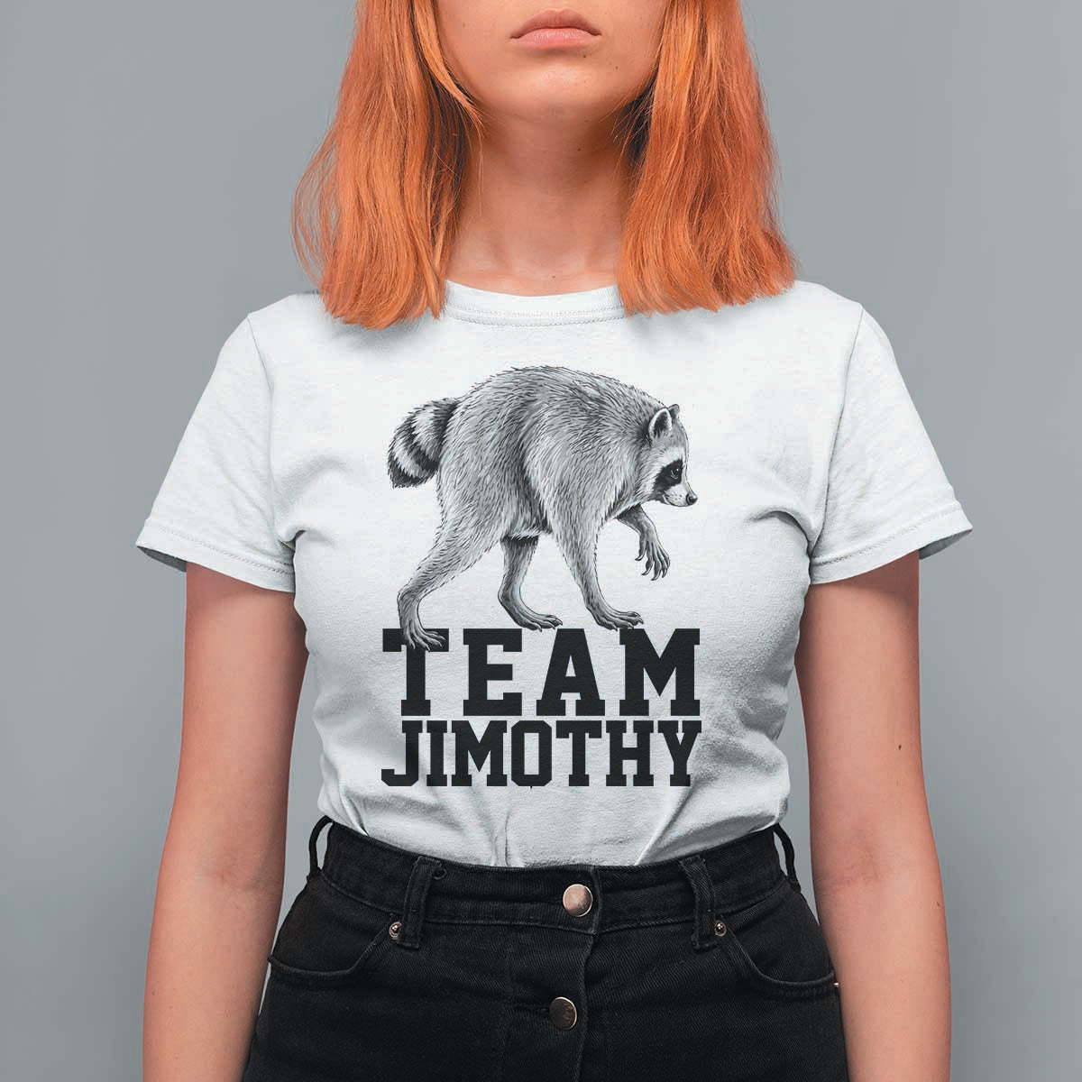 Team Jimothy Viral Seattle Raccoon T Shirt For Women Vintage Trash Panda Meme Graphic