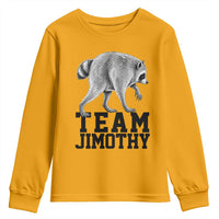 Team Jimothy Viral Seattle Raccoon Youth Sweatshirt Vintage Trash Panda Meme Graphic