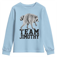 Team Jimothy Viral Seattle Raccoon Youth Sweatshirt Vintage Trash Panda Meme Graphic