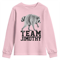 Team Jimothy Viral Seattle Raccoon Youth Sweatshirt Vintage Trash Panda Meme Graphic