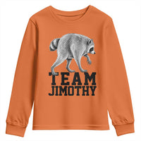 Team Jimothy Viral Seattle Raccoon Youth Sweatshirt Vintage Trash Panda Meme Graphic