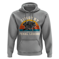 Jimothy from Seattle WA Feral Legend Raccoon Hoodie Viral Trash Panda Vintage Sunset Arch Graphic
