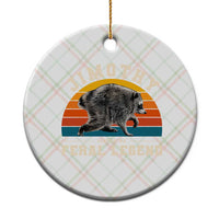 Jimothy from Seattle WA Feral Legend Raccoon Ceramic Ornament Viral Trash Panda Vintage Sunset Arch Graphic