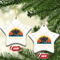 Jimothy from Seattle WA Feral Legend Raccoon Ceramic Ornament Viral Trash Panda Vintage Sunset Arch Graphic