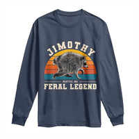 Jimothy from Seattle WA Feral Legend Raccoon Long Sleeve Shirt Viral Trash Panda Vintage Sunset Arch Graphic