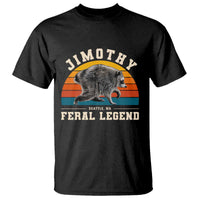 Jimothy from Seattle WA Feral Legend Raccoon T Shirt Viral Trash Panda Vintage Sunset Arch Graphic