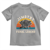 Jimothy from Seattle WA Feral Legend Raccoon Toddler T Shirt Viral Trash Panda Vintage Sunset Arch Graphic
