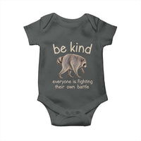 Jimothy the Raccoon Short Spine Inspirational Baby Onesie Be Kind Everyone Is Fighting Their Own Battle Seattle Trash Panda Legend