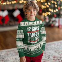 Funny 2A Math Word Problem Pro Gun Rights Ugly Christmas Sweater 47 Guns Left Because I Lied About Having 12