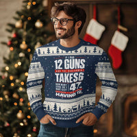 Funny 2A Math Word Problem Pro Gun Rights Ugly Christmas Sweater 47 Guns Left Because I Lied About Having 12