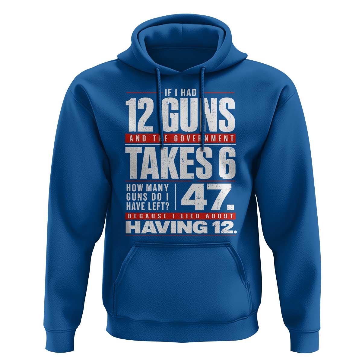 Funny 2A Math Word Problem Pro Gun Rights Hoodie 47 Guns Left Because I Lied About Having 12