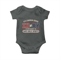 Save Girls Sports XX Does Not Equal XY Baby Onesie Biological Science Vintage Varsity Athletic Graphic