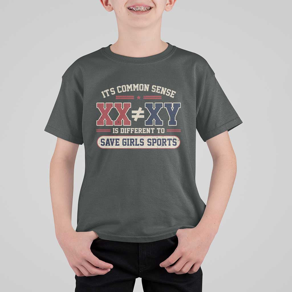 Save Girls Sports XX Does Not Equal XY T Shirt For Kid Biological Science Vintage Varsity Athletic Graphic