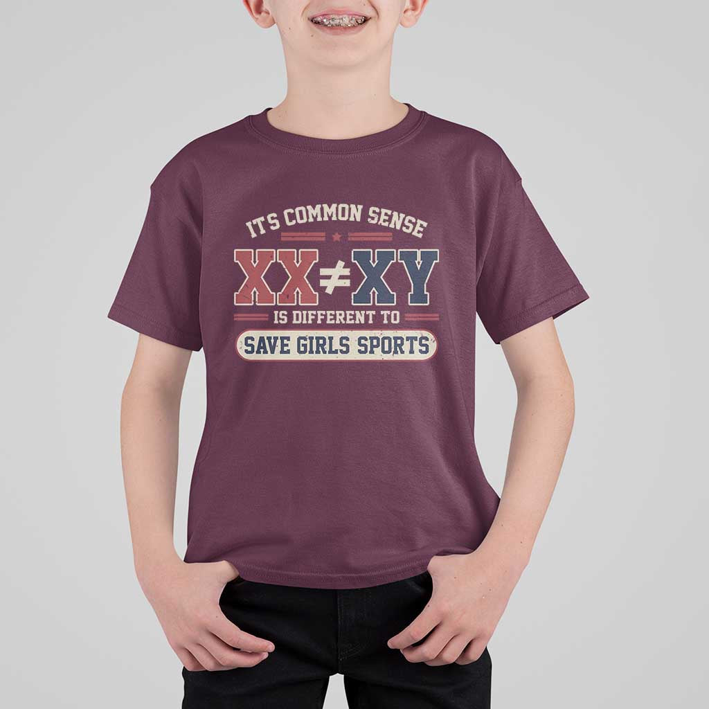 Save Girls Sports XX Does Not Equal XY T Shirt For Kid Biological Science Vintage Varsity Athletic Graphic