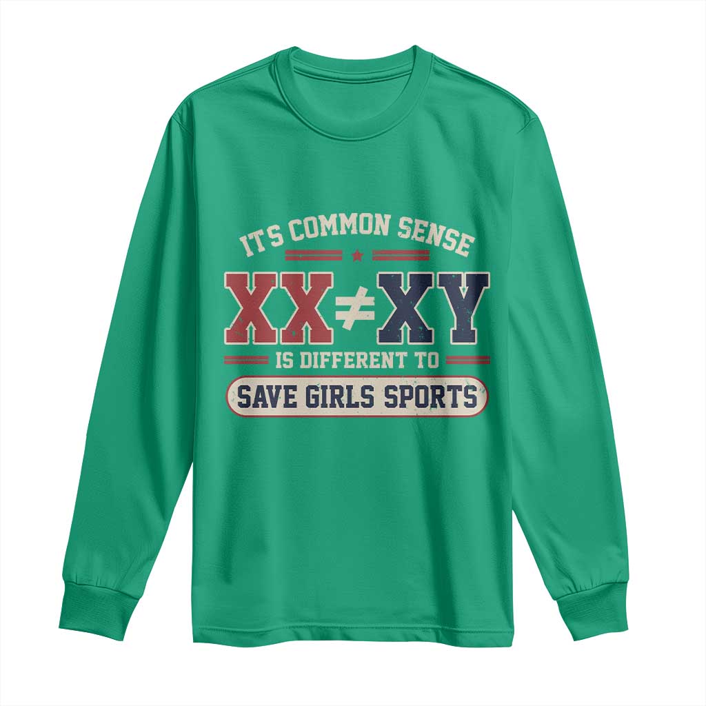 Save Girls Sports XX Does Not Equal XY Long Sleeve Shirt Biological Science Vintage Varsity Athletic Graphic