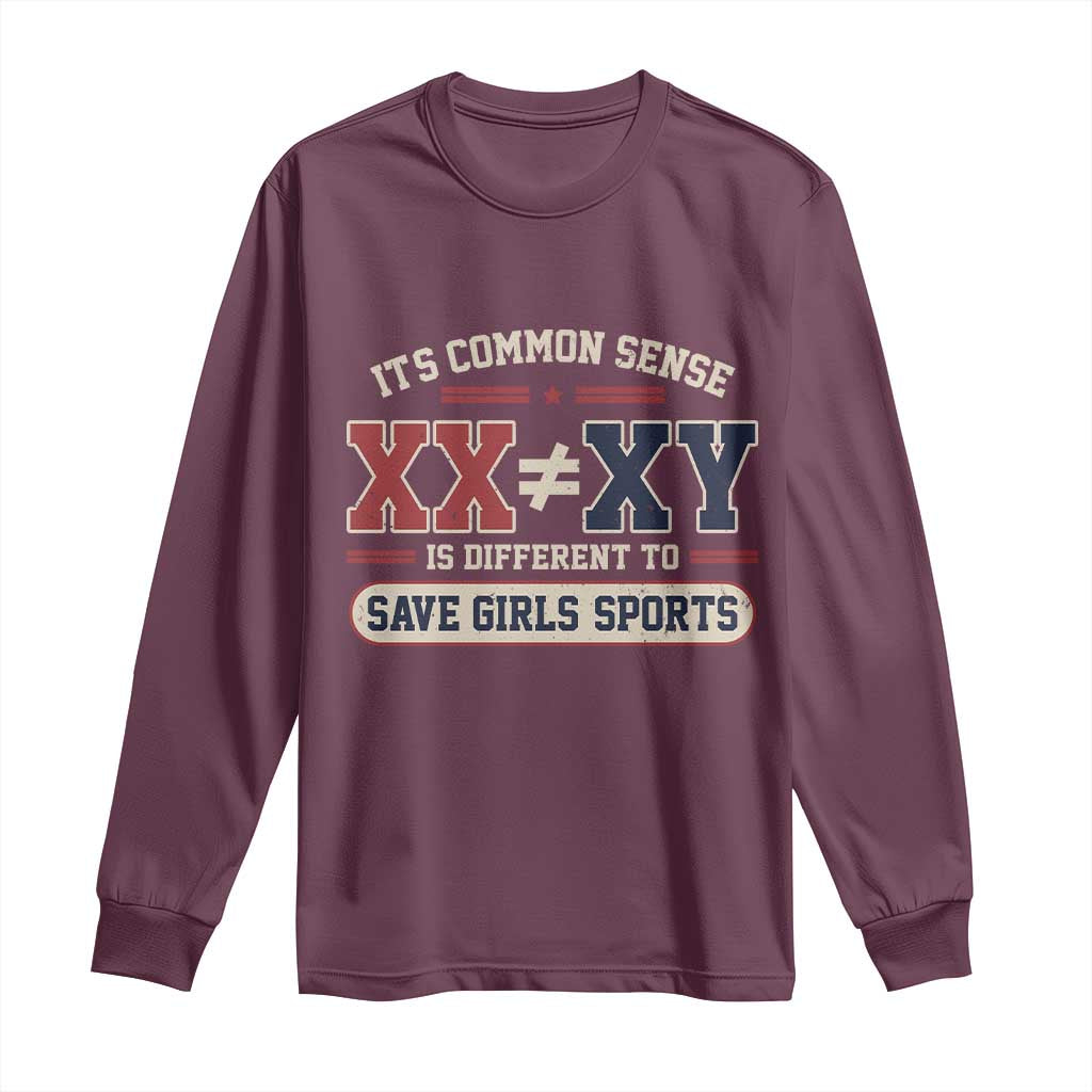 Save Girls Sports XX Does Not Equal XY Long Sleeve Shirt Biological Science Vintage Varsity Athletic Graphic