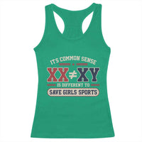 Save Girls Sports XX Does Not Equal XY Racerback Tank Top Biological Science Vintage Varsity Athletic Graphic