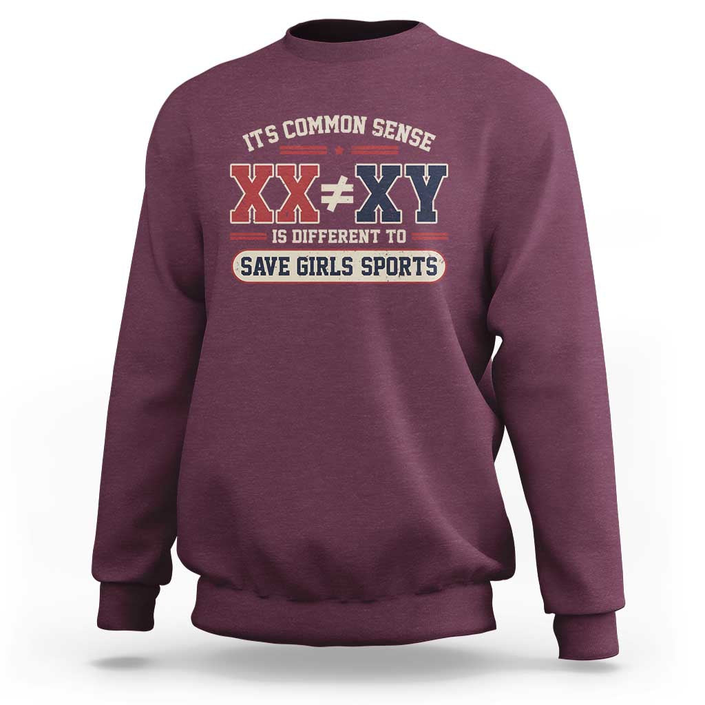 Save Girls Sports XX Does Not Equal XY Sweatshirt Biological Science Vintage Varsity Athletic Graphic