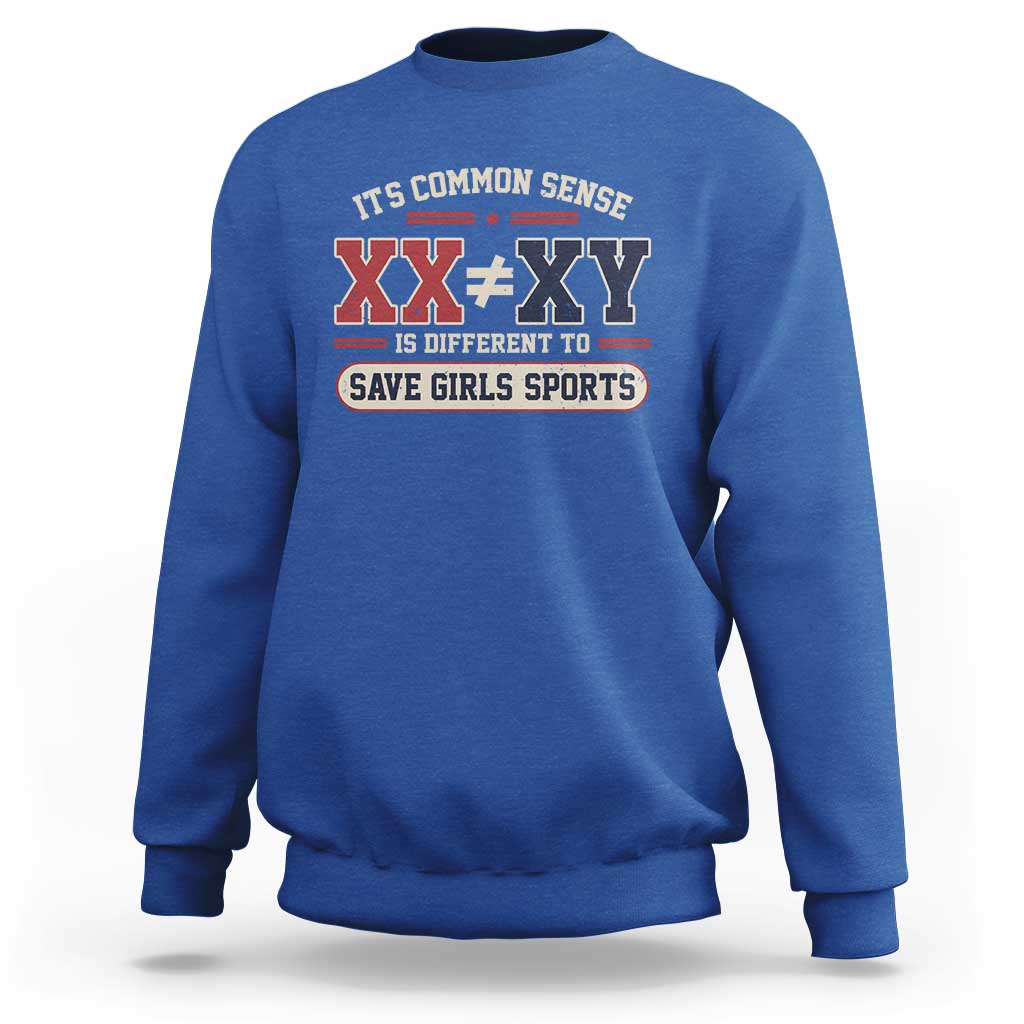 Save Girls Sports XX Does Not Equal XY Sweatshirt Biological Science Vintage Varsity Athletic Graphic