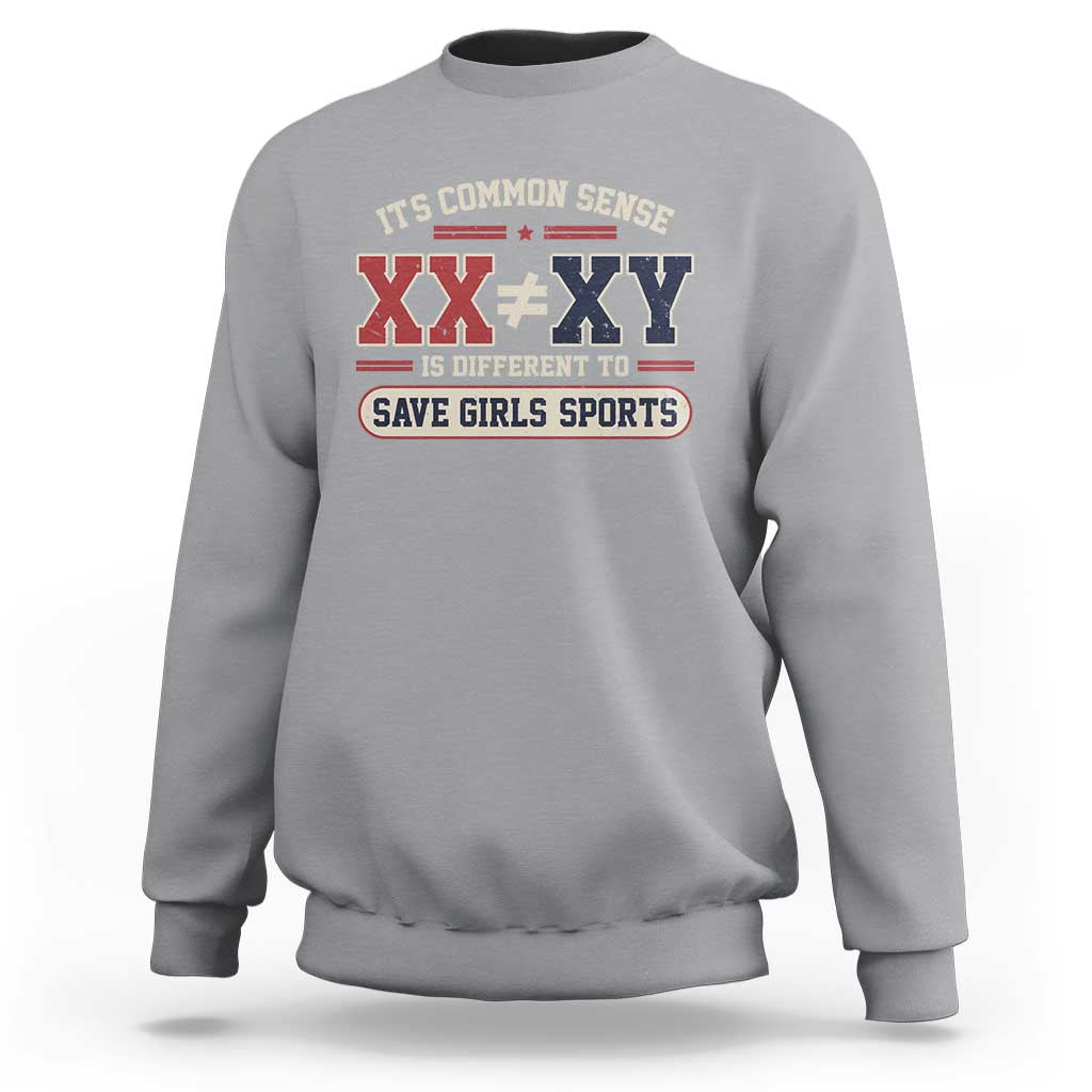 Save Girls Sports XX Does Not Equal XY Sweatshirt Biological Science Vintage Varsity Athletic Graphic