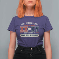 Save Girls Sports XX Does Not Equal XY T Shirt For Women Biological Science Vintage Varsity Athletic Graphic
