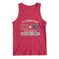 Save Girls Sports XX Does Not Equal XY Tank Top Biological Science Vintage Varsity Athletic Graphic