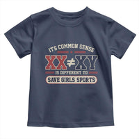 Save Girls Sports XX Does Not Equal XY Toddler T Shirt Biological Science Vintage Varsity Athletic Graphic