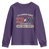 Save Girls Sports XX Does Not Equal XY Youth Sweatshirt Biological Science Vintage Varsity Athletic Graphic