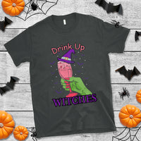 Drinking Witch T Shirt Drink Up Witches Wine Lover - Wonder Print Shop