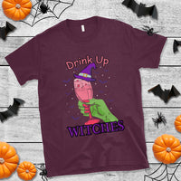 Drinking Witch T Shirt Drink Up Witches Wine Lover - Wonder Print Shop