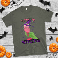 Drinking Witch T Shirt Drink Up Witches Wine Lover - Wonder Print Shop