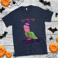 Drinking Witch T Shirt Drink Up Witches Wine Lover - Wonder Print Shop
